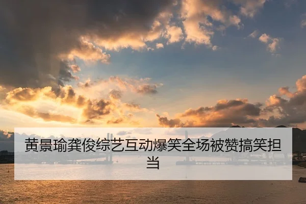 黄景瑜龚俊综艺互动爆笑全场被赞搞笑担当